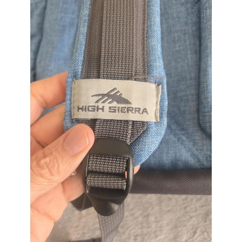 New Without Tags High Sierra Blue Backpack 3 Compartments 2 Side Water Holders